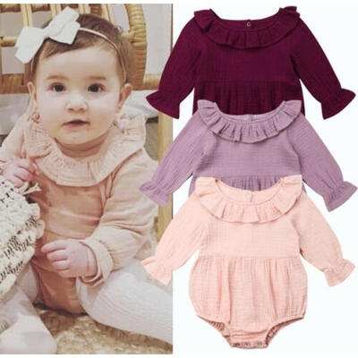 

Toddler Newborn Baby Girl Long Sleeve One-Piece Romper Jumpsuit Sunsuit Clothes