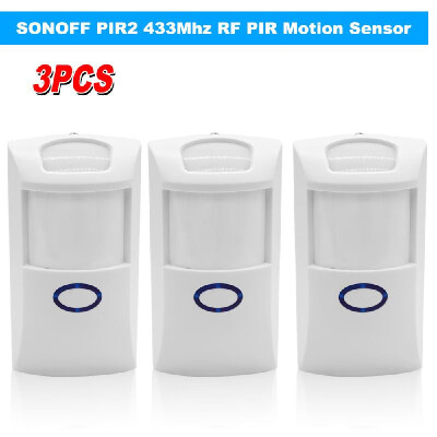 

5PCS SONOFF PIR2 Wireless Dual Infrared Detector 433Mhz RF PIR Motion Sensor Smart Home Automation Security Alarm System for Amazo