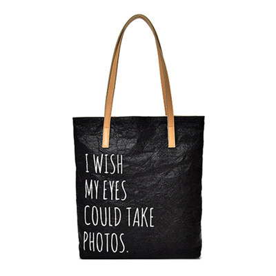 

Travel Shopping Simple Letter Print Womens Canvas Tote Handbag Shoulder Bag