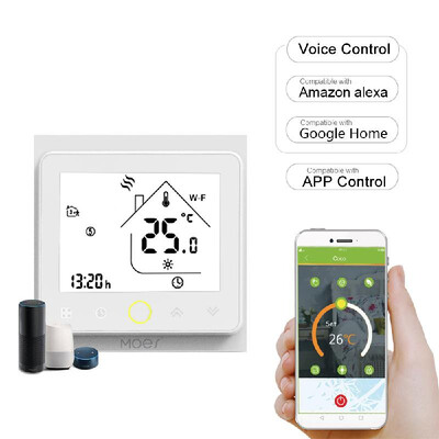 

MOES Wi-Fi Smart Thermostat Temperature Controller APP Control 5A Compatible with Alexa Google Home Water Gas Boiler for Home