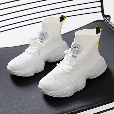 

Running sneakers for girls in spring with high upper shoes leisure sneakers thick-soled muffins womens shoes elastic socks s