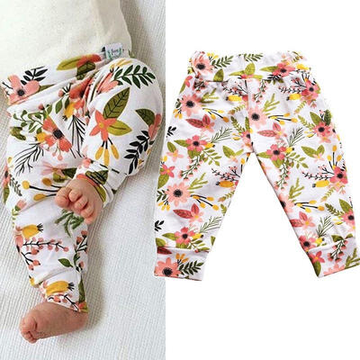 

Newborn Infant Baby Boy Girls Bottoms Casual Floral Harem Pants Leggings Pants