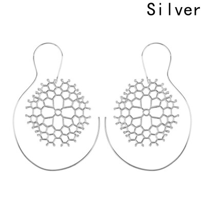 

New Fashion Mandala Earrings Honeycomb Large Ear Dangle Ear Hooks Earrings