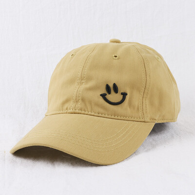 

Ins Hat Women FallWinter Cute Smiley Embroidered Baseball Hat Korean Simple Joker Student New Cap Male