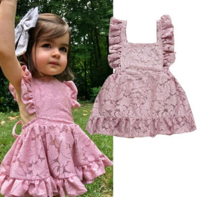 

Cute Infant Baby Girls Floral Party Lace Tutu Romper Dresses Birthday Princess Summer Clothes Outfits