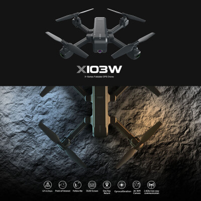 

MJX X103W GPS RC Drone with Camera 2K 5G Wifi FPV Foldable Quadcopter Follow Me Altitude Hold Drone for Adult with 3 Battery