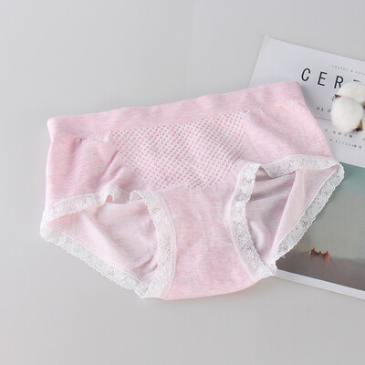 

Mid Waist Transparent Briefs Woman Sexy Lace Patchwork Panties Women White Underwear Breathable Ladies Female Lace Intimates