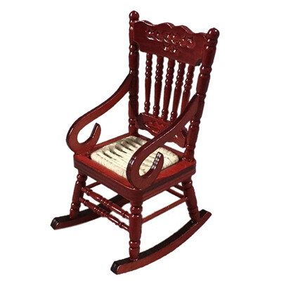 

Siaonvr Miniature Rocking Chair for 112 Dollhouse Wooden Furniture Model Set