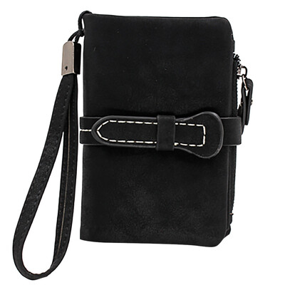 

Tailored Womens 2019 New Matte Zipper Short Wallet Multi-Function Mobile Phone Bag