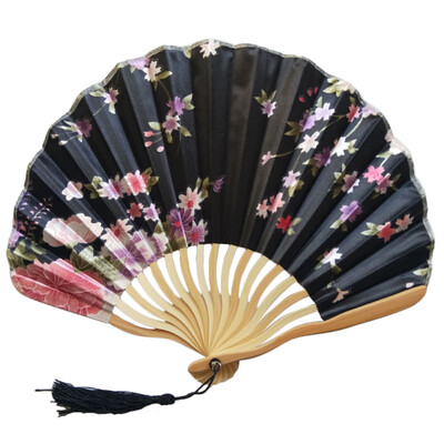 

Siaonvr Chinese Style Hand Held Fan Bamboo Paper Folding Fan Party Wedding Decor