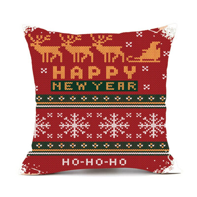 

Tailored Merry Christmas Pillow Cases Cotton Linen Sofa Cushion Cover Home Decor