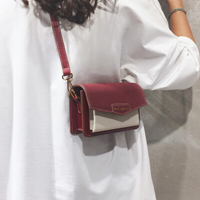 

Ins super fire 2019 spring&summer new wave Korean fashion color matching envelope messenger bag flip shoulder bag small square bag
