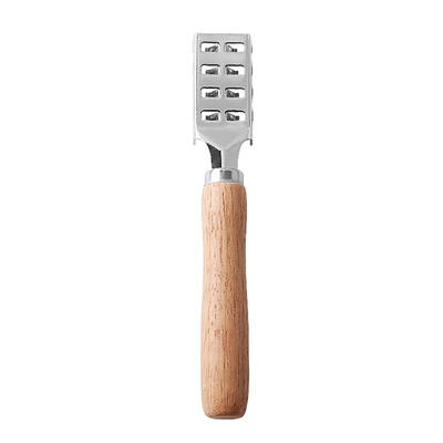 

Stainless Steel Fish Scale Scraper Seafood Skin Remover with Wooden Handle