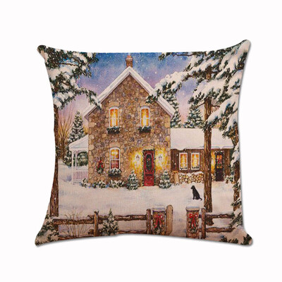 

Siaonvr Christmas Xmas Santa Claus Cushion Cover Pillow Case Square Car Home Decor