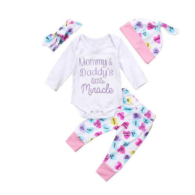 

Newborn Toddler Baby Girls Clothes Romper Jumpsuit BodysuitPants Outfits Set
