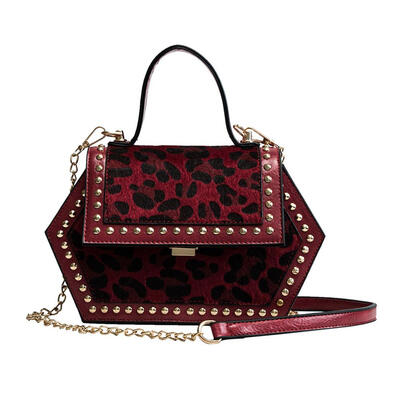 

Rivet Leopard Handbag Women Shoulder Messenger Bag Casual Crossbody Bags