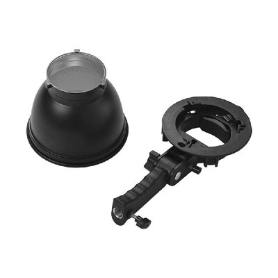 

Handheld -Type Flash Bracket Holder7 Inch 65 Degree Standard Reflector Diffuser Shade Lamp Shade with Bowens Mount for Speedlite