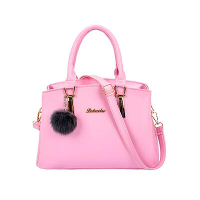 

Large Capacity Women Pompom Sling Bag PU Leather Handbag Girl Shoulder Bags