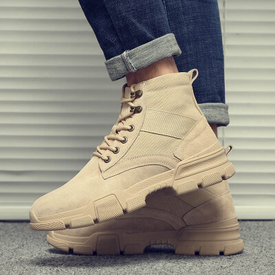 

Joker mens fashion wild Martin boots retro England tooling boots leather breathable trend male Martin shoes