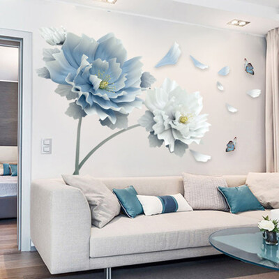 

Decoration Accessories Wall Sticker 3D Flower Art Decal Bathroom Home Mural PVC