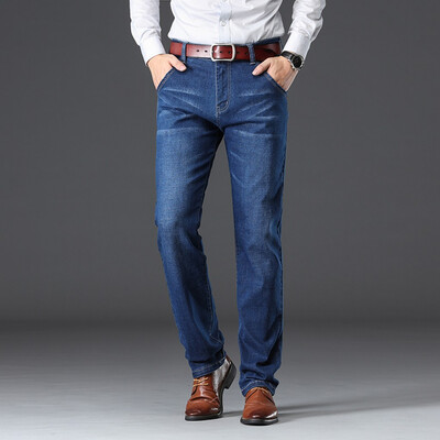 

Gobestart Mens Fashion Casual Denim Straight Trouser Loose Business Jeans Long Pants