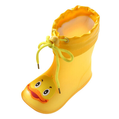 

Infant Kids Children Baby Cartoon Rubber Waterproof Warm Boots Rain Shoes