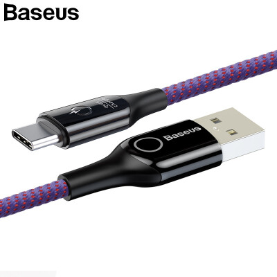 

Baseus QC 30 Type-C Cable Intelligent Power Off for Phone Qi Charging 18W Fast Charge Indicator USB Cable Typc-C Charge for Samsu