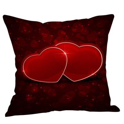 

〖Follure〗Valentines Day Polyester Printed Sofa Car Home Decoration Pillow Case