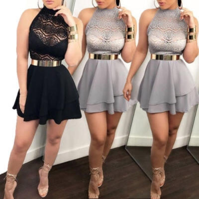 

Women&acutes Bandage Bodycon Sleeveless Evening Party Cocktail Club Short Mini Dress