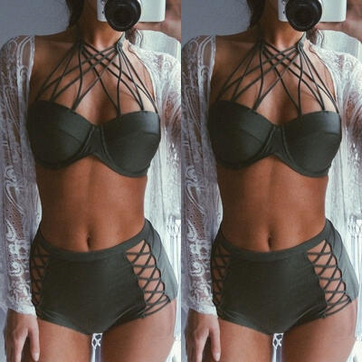 

Sexy Women Bikini Set Bandage Push Up Padded Swimwear Swimsuit Bathing Beachwear