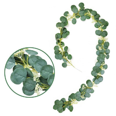 

Christmas Artificial Hanging Vines Leaves Natural Artificial Plants Wall Door Realistic Fake Garland Leaves Spring Leaves for Fest