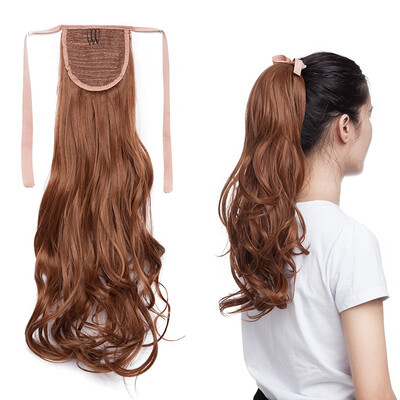 

Ponytail Extension One Piece Tie Up Clip in Hair Extensions Hairpiece Binding Pony Tail Extension for Woman