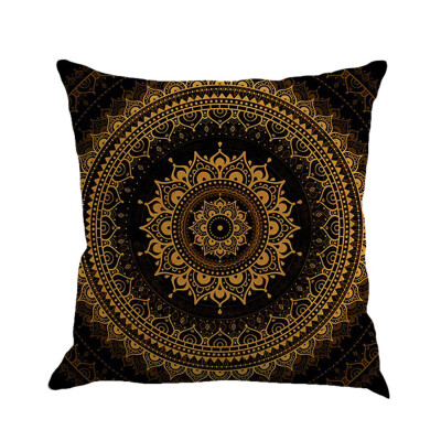 

〖Follure〗Geometry Painting Linen Cushion Cover Throw Pillow Case Sofa Home Decor A