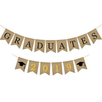 

Toponeto Graduation Bunting Banner CONGRATS GRAD Graduation Party Decor Banner Pull Flag