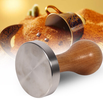 

Espresso Tamper1Pc Wooden Handle Stainless Steel Espresso Coffee Tamper Press Tool with 58mm Flat Base HotTamper