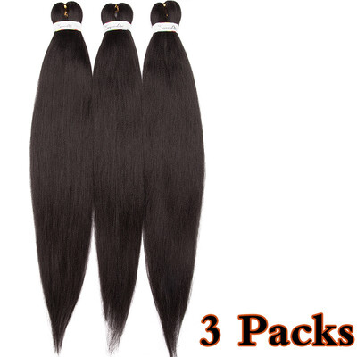 

3 Packs Pre-stretched Braiding Hair Professional Itch Free Synthetic Fiber Corchet Braids Yaki Texture Hair Extensions EZ Braid