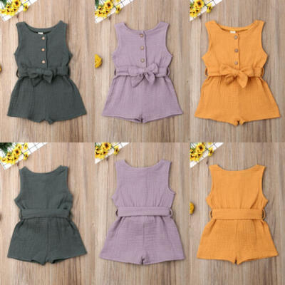 

UK Newborn Infant Baby Girl Cotton Linne Romper Jumpsuit Bodysuit Outfit Clothes