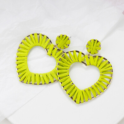 

Flashbuy Bohemian Heart Shape Statement Earrings Alloy Rafite Earrings for Women Fashion Braid Pendientes Girls Beach Jewelry