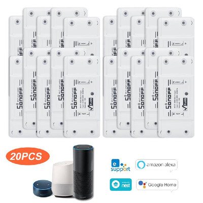 

SONOFF Basic Wifi Switch Works with Alexa for Google Home Timer 10A2200W Wireless Remote Switch for AndroidIOS APP Control for E