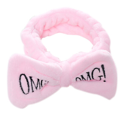 

Letter "OMG" Coral Fleece Soft Bow Headbands For Women Girls Cute Hair Holder Hairbands Hair Bands Headwear Hair Accessories