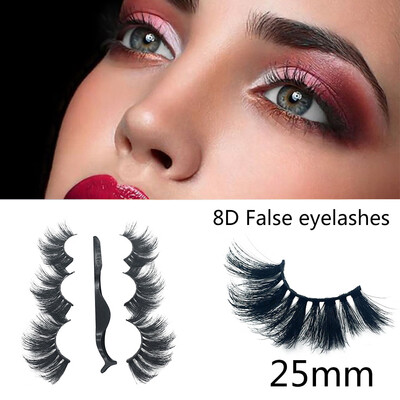 

〖Follure〗3Pair Luxury 8D False Lashes Fluffy Strip Eyelashes Long Natural Party