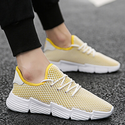 

Summer mesh white shoes mens sports&leisure running small white tide shoes breathable hollow outdoor mesh mens shoes single shoes