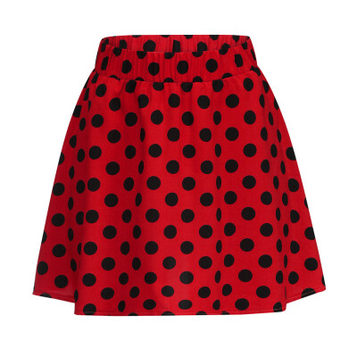 

Roseonmyhand Fashion Party Cocktail Summer Women Dot Printed Skirt High Waist Midi Skirt