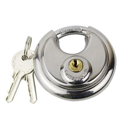 

Stainless Steel Anti-Theft Padlock Large Round Discus Lock for Warehouse Door Bicycle&Window