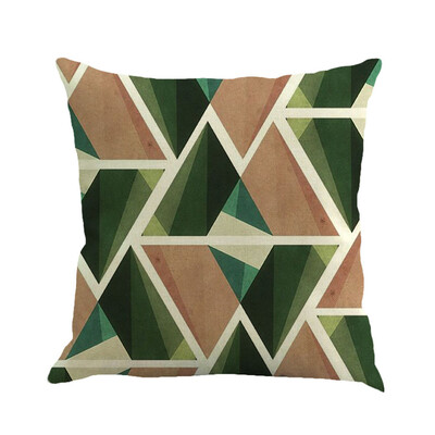 

〖Follure〗Geometry Painting Linen Cushion Cover Throw Pillow Case Sofa Home Decor A
