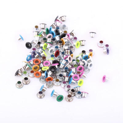 

Greensen 500Pcs Mixed Colors 3mm Round Shape Metal Eyelets Scrapbooking Card Making Craft Leather Hot