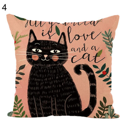 

Cute Cat Printed Soft Throw Pillow Case Cushion Cover Sofa Bed Car Home Decor