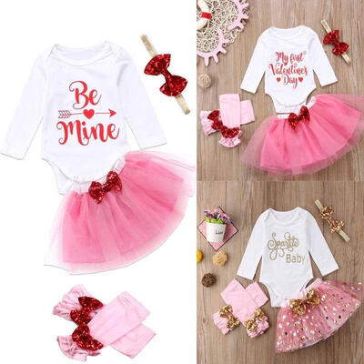 

Newborn Toddler Infant Baby Kid Girl Romper Jumpsuit Dress Princess Bowknot 5pcs