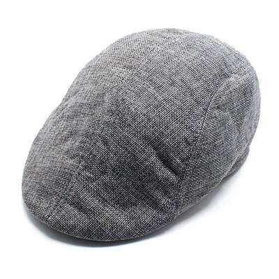 

Unisex Linen Duck Tongue Berets Forward Cap Casual Hipsters Newsboy Hat