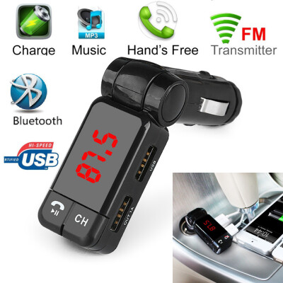 

〖Follure〗Glamor LCD Bluetooth Car Set FM Transmitter MP3 USB Charger Handsfree For iPhone